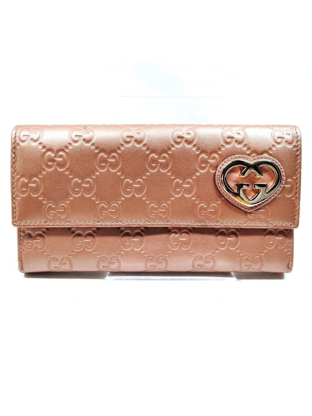 Gucci Long Wallet Pink Leather 330-072425